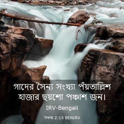 Picture 03 - গননা 2:15 BENIRV - গাদের সৈন্য - Bible Verse Picture