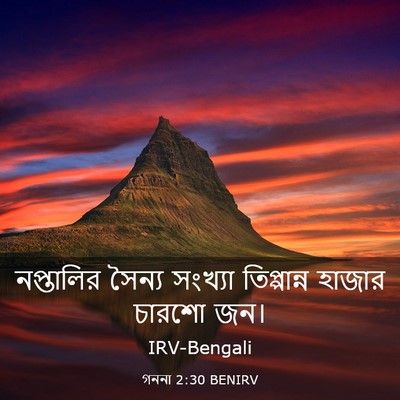 Picture 03 - গননা 2:30 BENIRV - নপ্তালির সৈন্য - Bible Verse Picture