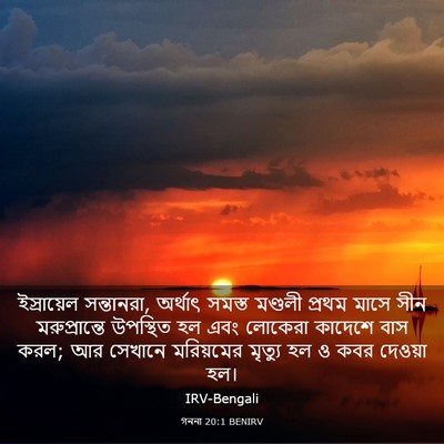 Picture 03 - গননা 20:1 BENIRV - ইস্রায়েল - Bible Verse Picture