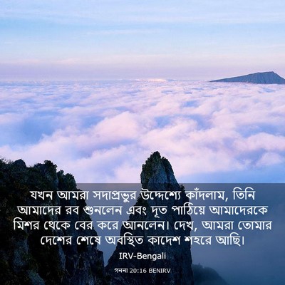 Picture 03 - গননা 20:16 BENIRV - যখন আমরা - Bible Verse Picture
