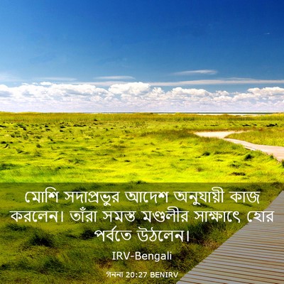 Picture 03 - গননা 20:27 BENIRV - মোশি সদাপ্রভুর - Bible Verse Picture