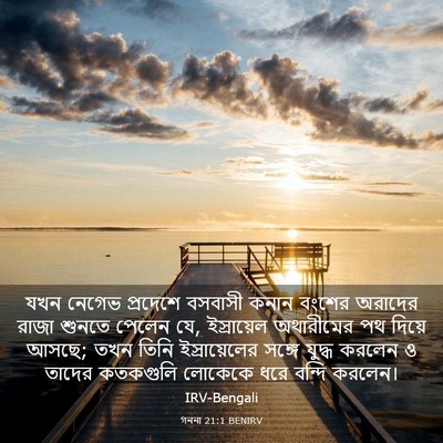 Picture 03 - গননা 21:1 BENIRV - যখন নেগেভ প্রদেশে - Bible Verse Picture