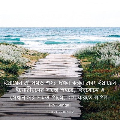 Picture 03 - গননা 21:25 BENIRV - ইস্রায়েল ঐ সমস্ত - Bible Verse Picture