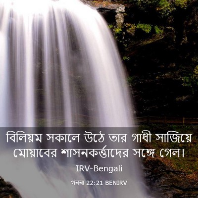 Picture 03 - গননা 22:21 BENIRV - বিলিয়ম সকালে উঠে - Bible Verse Picture