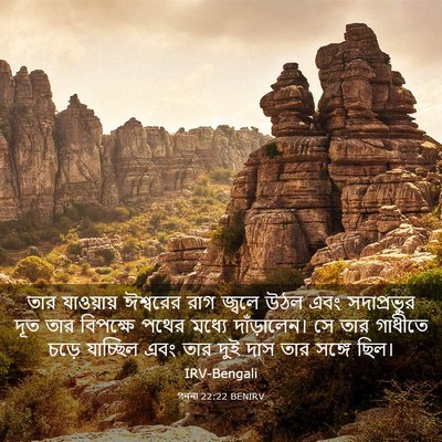 Picture 03 - গননা 22:22 BENIRV - তার যাওয়ায় - Bible Verse Picture