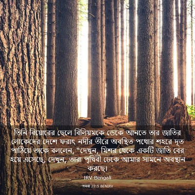 Picture 03 - গননা 22:5 BENIRV - তিনি বিয়োরের - Bible Verse Picture