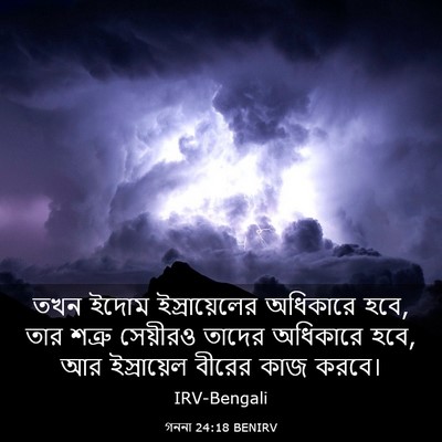 Picture 03 - গননা 24:18 BENIRV - তখন ইদোম - Bible Verse Picture