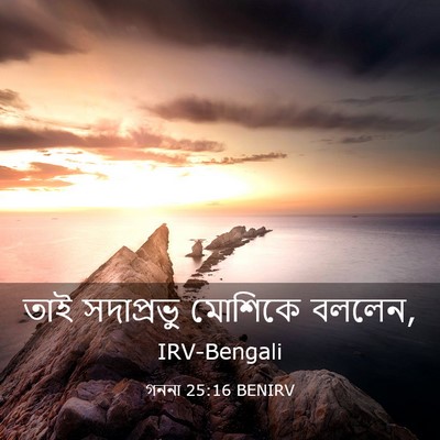 Picture 03 - গননা 25:16 BENIRV - তাই সদাপ্রভু - Bible Verse Picture