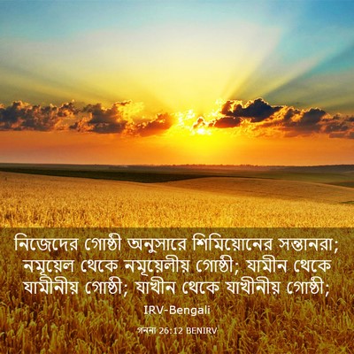 Picture 03 - গননা 26:12 BENIRV - নিজেদের গোষ্ঠী - Bible Verse Picture