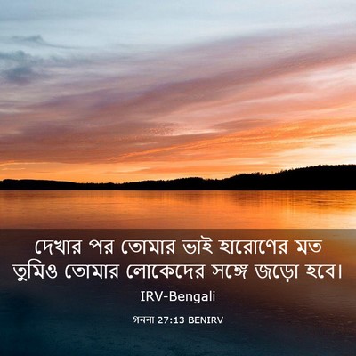 Picture 03 - গননা 27:13 BENIRV - দেখার পর তোমার ভাই - Bible Verse Picture