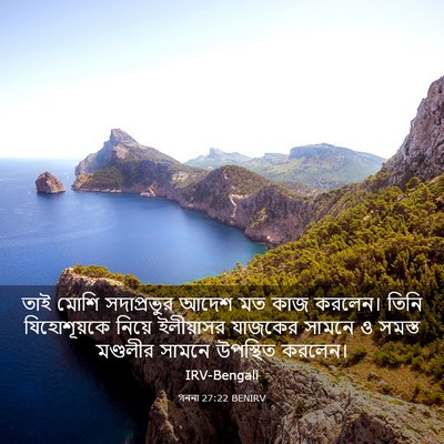 Picture 03 - গননা 27:22 BENIRV - তাই মোশি - Bible Verse Picture
