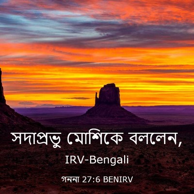 Picture 03 - গননা 27:6 BENIRV - সদাপ্রভু মোশিকে - Bible Verse Picture