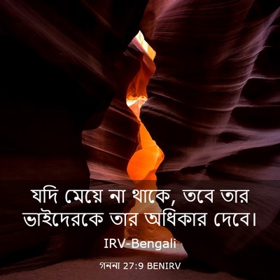 Picture 03 - গননা 27:9 BENIRV - যদি মেয়ে না থাকে, - Bible Verse Picture