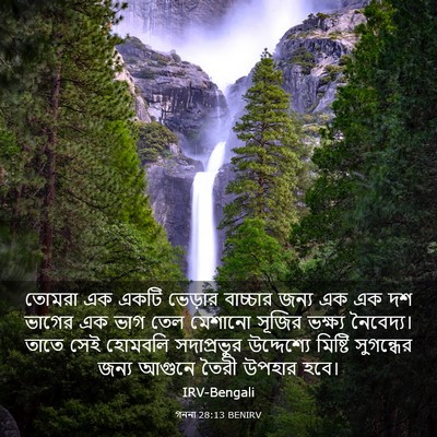 Picture 03 - গননা 28:13 BENIRV - তোমরা এক একটি - Bible Verse Picture