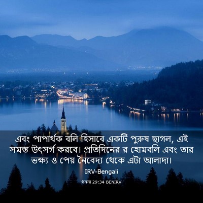 Picture 03 - গননা 29:34 BENIRV - এবং পাপার্থক বলি - Bible Verse Picture
