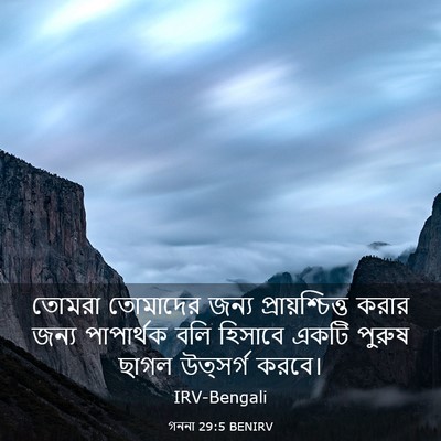 Picture 03 - গননা 29:5 BENIRV - তোমরা তোমাদের - Bible Verse Picture