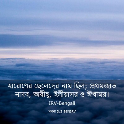 Picture 03 - গননা 3:2 BENIRV - হারোণের ছেলেদের - Bible Verse Picture