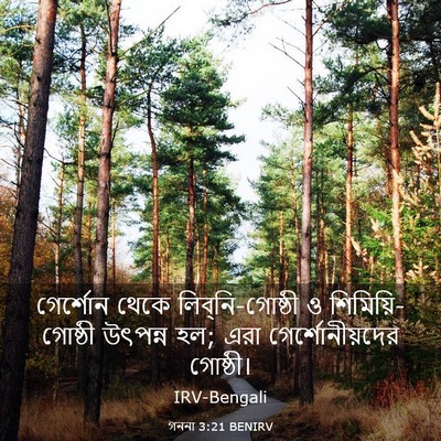 Picture 03 - গননা 3:21 BENIRV - গের্শোন থেকে - Bible Verse Picture