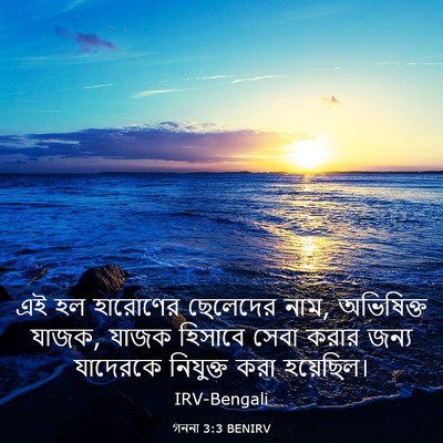 Picture 03 - গননা 3:3 BENIRV - এই হল হারোণের - Bible Verse Picture