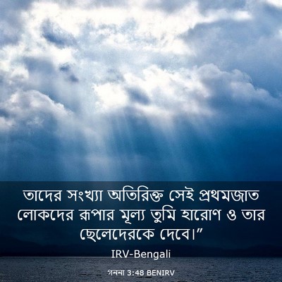 Picture 03 - গননা 3:48 BENIRV - তাদের সংখ্যা - Bible Verse Picture
