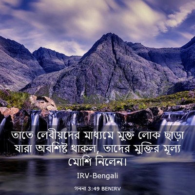 Picture 03 - গননা 3:49 BENIRV - তাতে লেবীয়দের - Bible Verse Picture