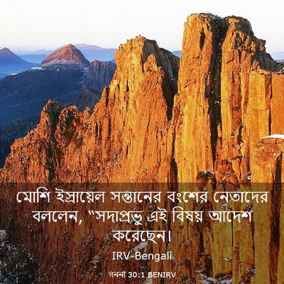 Picture 03 - গননা 30:1 BENIRV - মোশি ইস্রায়েল - Bible Verse Picture