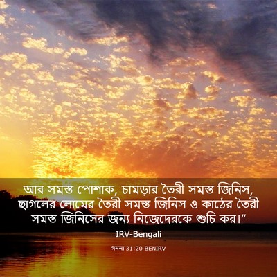 Picture 03 - গননা 31:20 BENIRV - আর সমস্ত পোশাক, - Bible Verse Picture