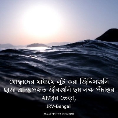 Picture 03 - গননা 31:32 BENIRV - যোদ্ধাদের মাধ্যমে - Bible Verse Picture
