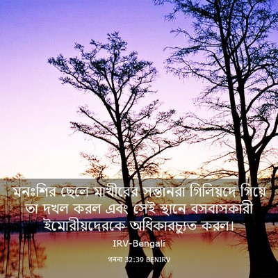 Picture 03 - গননা 32:39 BENIRV - মনঃশির ছেলে - Bible Verse Picture