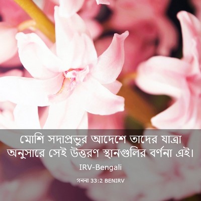 Picture 03 - গননা 33:2 BENIRV - মোশি সদাপ্রভুর - Bible Verse Picture