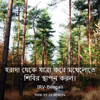 Picture 03 - গননা 33:25 BENIRV - হরাদা থেকে যাত্রা - Bible Verse Picture