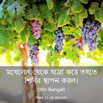 Picture 03 - গননা 33:26 BENIRV - মখেলোৎ থেকে - Bible Verse Picture