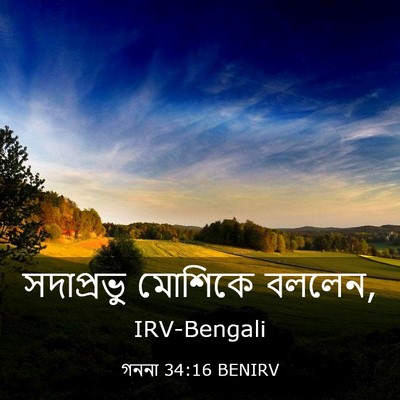 Picture 03 - গননা 34:16 BENIRV - সদাপ্রভু মোশিকে - Bible Verse Picture