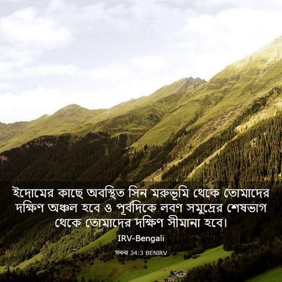 Picture 03 - গননা 34:3 BENIRV - ইদোমের কাছে - Bible Verse Picture