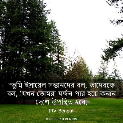 Picture 03 - গননা 35:10 BENIRV - “তুমি ইস্রায়েল - Bible Verse Picture