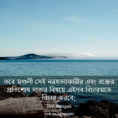 Picture 03 - গননা 35:24 BENIRV - তবে মণ্ডলী সেই - Bible Verse Picture