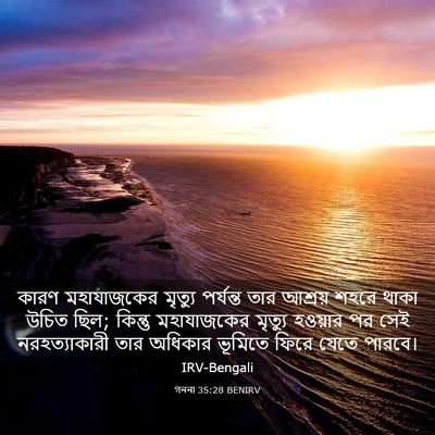 Picture 03 - গননা 35:28 BENIRV - কারণ মহাযাজকের - Bible Verse Picture