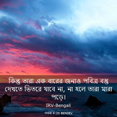 Picture 03 - গননা 4:20 BENIRV - কিন্তু তারা এক - Bible Verse Picture