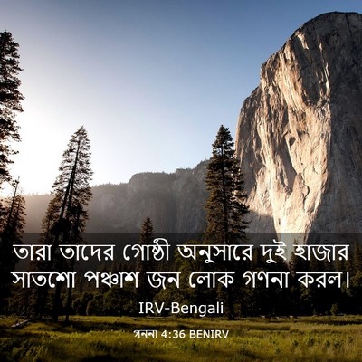 Picture 03 - গননা 4:36 BENIRV - তারা তাদের গোষ্ঠী - Bible Verse Picture