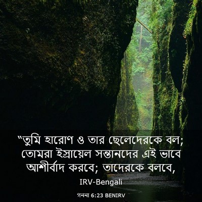 Picture 03 - গননা 6:23 BENIRV - “তুমি হারোণ ও তার - Bible Verse Picture