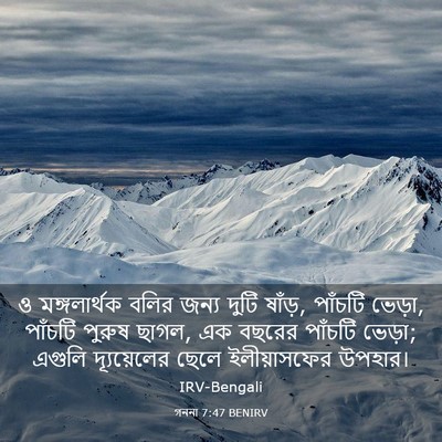 Picture 03 - গননা 7:47 BENIRV - ও মঙ্গলার্থক বলির - Bible Verse Picture