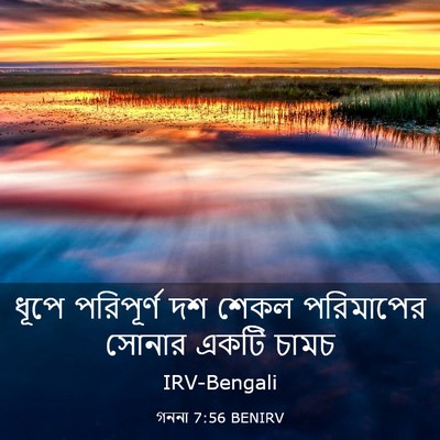Picture 03 - গননা 7:56 BENIRV - ধূপে পরিপূর্ণ দশ - Bible Verse Picture