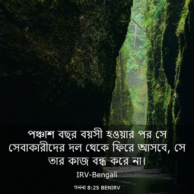 Picture 03 - গননা 8:25 BENIRV - পঞ্চাশ বছর বয়সী - Bible Verse Picture