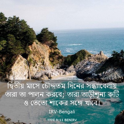 Picture 03 - গননা 9:11 BENIRV - দ্বিতীয় মাসে - Bible Verse Picture