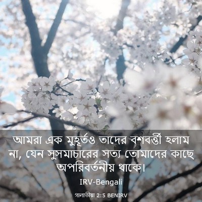 Picture 03 - গালাতীয়া 2:5 BENIRV - আমরা এক মুহূর্তও - Bible Verse Picture