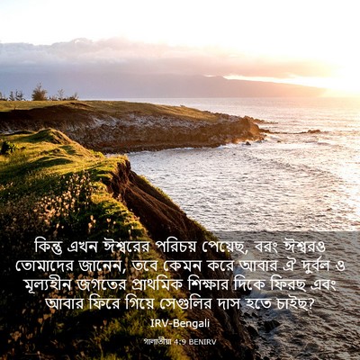 Picture 03 - গালাতীয়া 4:9 BENIRV - কিন্তু এখন - Bible Verse Picture