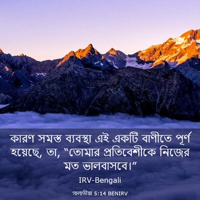 Picture 03 - গালাতীয়া 5:14 BENIRV - কারণ সমস্ত - Bible Verse Picture