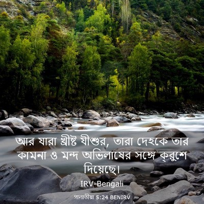 Picture 03 - গালাতীয়া 5:24 BENIRV - আর যারা খ্রীষ্ট - Bible Verse Picture
