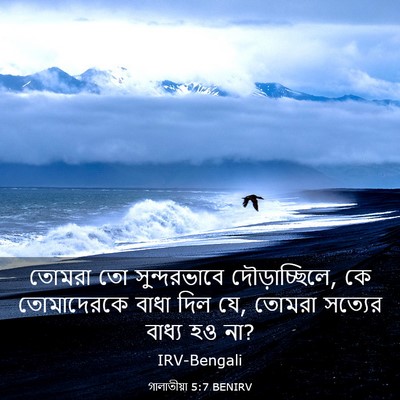 Picture 03 - গালাতীয়া 5:7 BENIRV - তোমরা তো - Bible Verse Picture