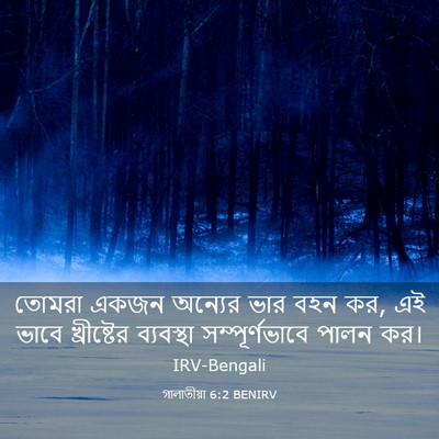 Picture 03 - গালাতীয়া 6:2 BENIRV - তোমরা একজন অন্যের - Bible Verse Picture